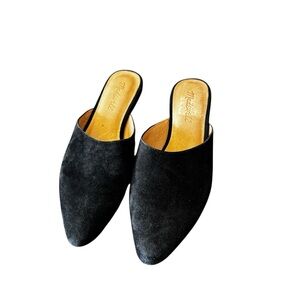 Madewell Black Suede Mules